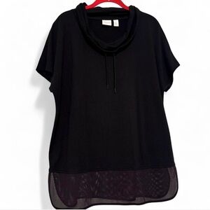 Weekends by Chico’s top with mesh detail